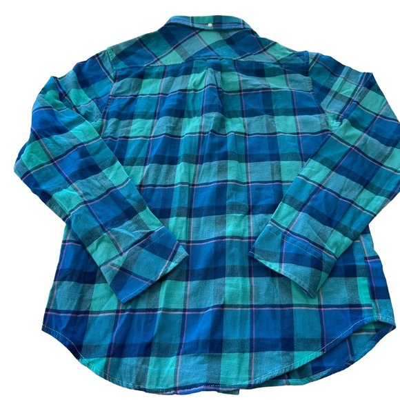 Men's Chubbies Stretch Channel Flannel Shirt Blue Soft Beachy Size Medium EUC - Picture 3 of 6
